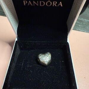 Pandora Disney Silver Heart Charm with Magical Engraving